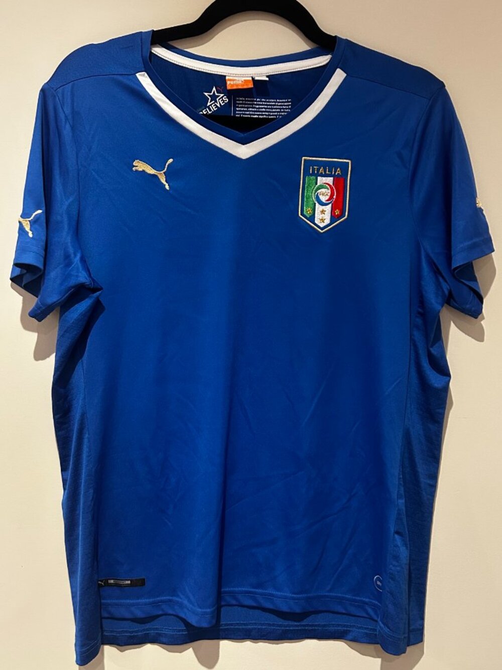 Puma Italy 2014 World Cup Jersey, Womens Fit, Large